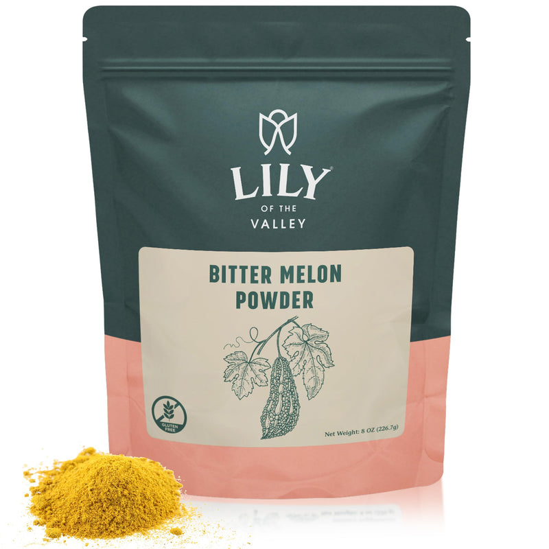 [Australia] - Lily of the Valley Bitter Melon Powder (Karela Powder) - Ideal for Smoothies & Shakes - Momordica Charantia - Healthy Lifestyle - Vegan & Gluten-Free - Resealable Pouch (8oz, 226g) 8 Ounce (Pack of 1) 