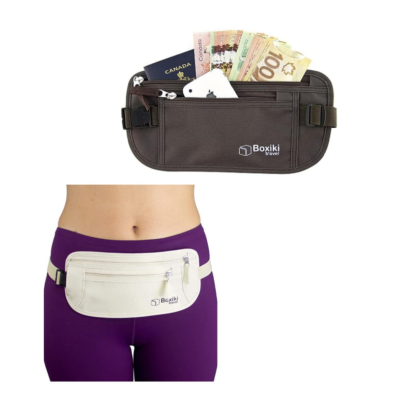 Ultimate RFID Travel Security Bundle - Hidden Money Belt and RFID Blocking Money Belt for Men and Women - Secure Waist Bags for Passport, Cash, and Personal Items.