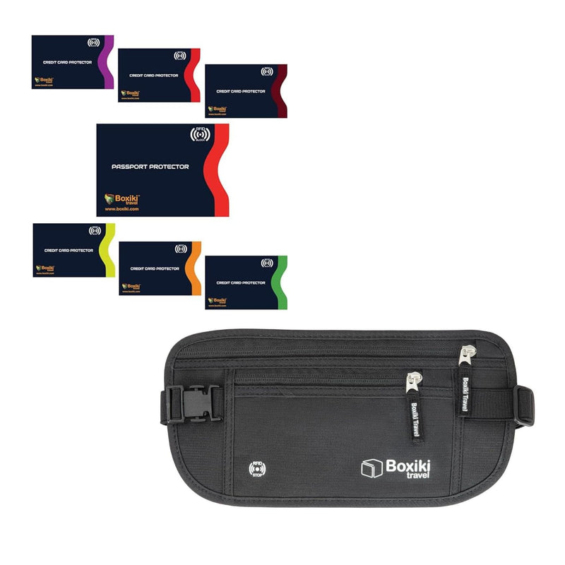 Ultimate Travel Security Bundle: RFID Blocking Sleeves and RFID Money Belt for Maximum Protection