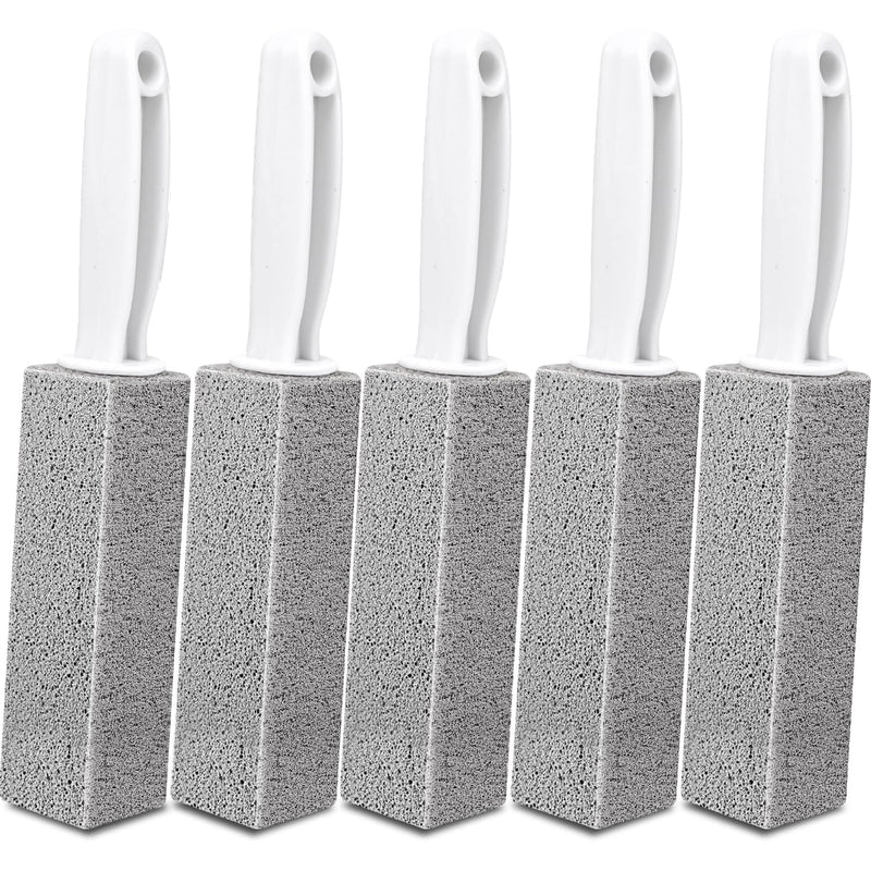 [Australia] - AZEN 5 Pack Pumice Stone for Cleaning, Pumie Scouring Stick with Handle, Pumice Stone Toilet Bowl Cleaner, Pumice Stone Hard Water Stain Remover for Toilet, Bathroom, Kitchen Sink, Grill 