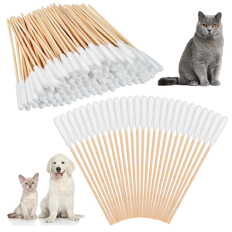 300 PCS Dog Qtips, 6 Inch Cotton Swabs for Dogs and Cats, Pet Cotton Ear Buds for Dog Ear Care, Long Bamboo Cotton Sticks for Dog Ear Cleaning Solution - PawsPlanet Australia