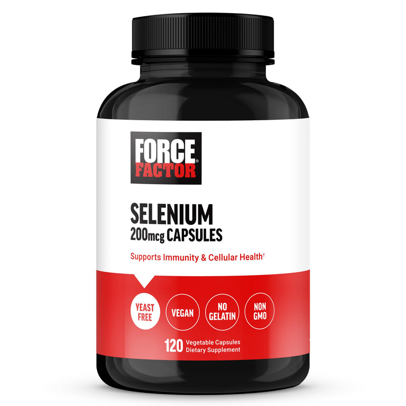 [Australia] - Force Factor Selenium Immune Support Supplement, Selenium 200mcg Capsules to Support Immune Defense, Immunity Supplement, Vegan, Non-GMO, 120 Capsules 