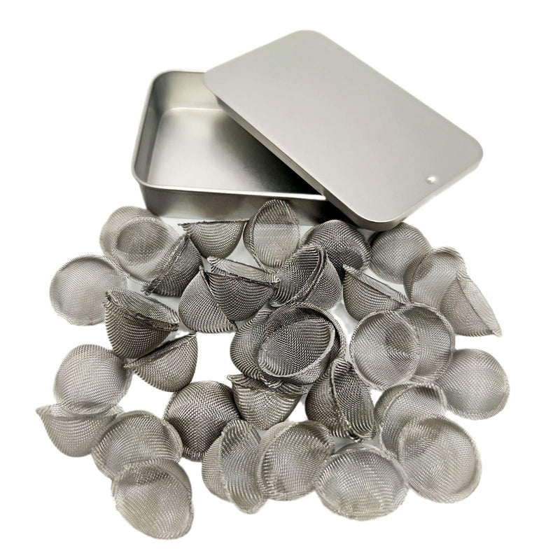 [Australia] - Pipe Screens 3/4 Inch 0.75 Inch 40 Pieces Adjustable Tapered Design Bowl Screens, 100% Stainless Steel Mesh 0.75 Inch 40PCS 