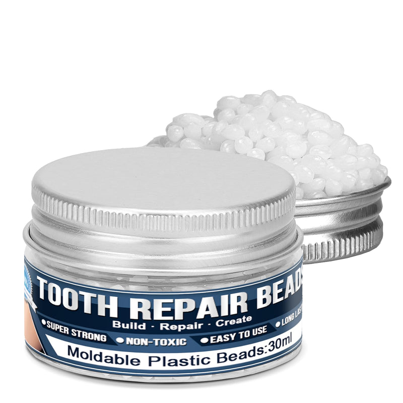 [Australia] - Tooth Repair Kit, 30ml Moldable Tooth Replacements Kit, Moldable Plastic Thermoplastic Beads A-tooth 