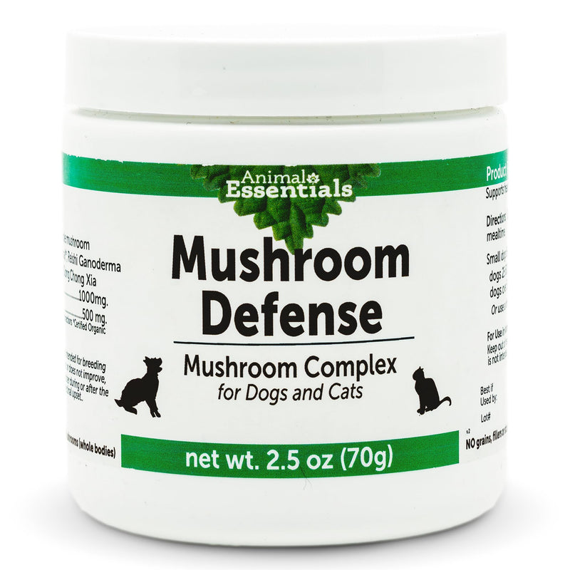 Animal Essentials MUSHROOM DEFENSE Supplement for Dogs & Cats - Critical Immune Defense, Reishi, Maitake, Cordyceps, Mushroom Powder Extract - 2.5 Oz (Pack of 1) - PawsPlanet Australia