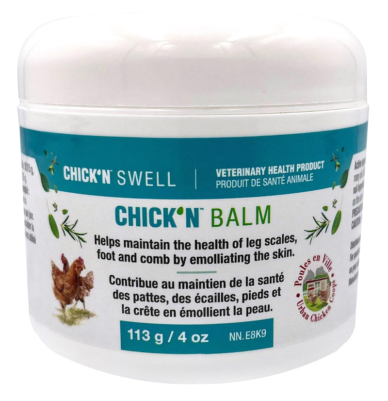 Premium Poultry Balm for Optimal Care and Healing-Chick'n Balm from Chick'n Swell - Legs- Wounds and Combs - with Healing Essential Oils and Sulfur, 4 Oz (113g). - PawsPlanet Australia
