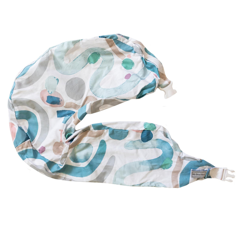 [Australia] - My Brest Friend Super Deluxe Nursing Pillow Cover - Slipcovers for Baby - Breathable Cotton, Adjustable Fit, Easy Care, Durable - Original Nursing Pillow Not Included, Modern Art 