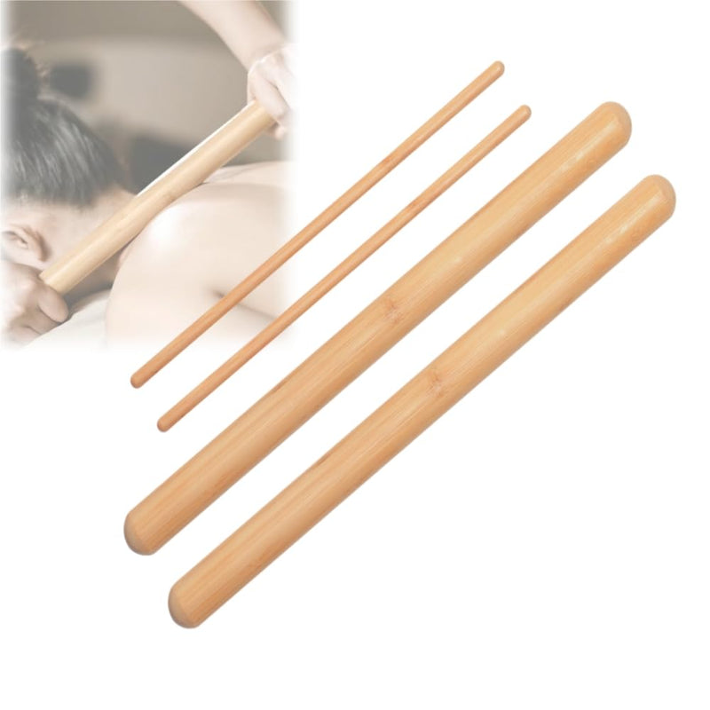 [Australia] - Bamboo Massage Sticks Ergonomic Muscle Relief Tools Portable Therapy Sticks for Deep Tissue Massage, Spa Quality Recovery for Athletes & Home Use, Natural Bamboo Design 