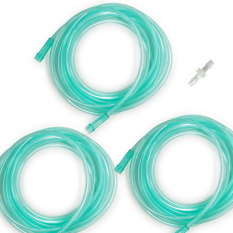 [Australia] - 3 Pack Oxygen Tubing, 16.4 feet(5m) each pcs, Premium Green Crush Resistant Oxygen Tubes, Kink Resistant, with connector 