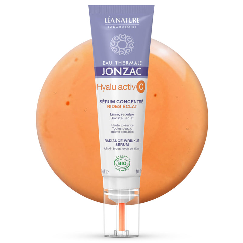 Eau Thermale Jonzac Vitamin C Face Serum, Anti-Wrinkle, 1.01 fl oz | Hyalu Activ C - Optimized Vitamin C, 5x More Stable, with Hyaluronic Acid - For Dull & Uneven Skin - Dermatologically Tested