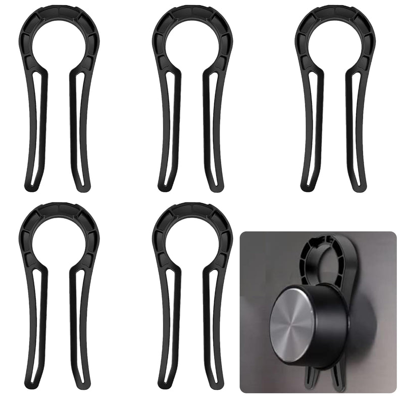 [Australia] - Stove Knob Covers, Door Knob Safety Cover for Kids, 5 Pcs Gas Stove Knob Locks, Oven Knob Covers for Child Pet Safety (black) Black 