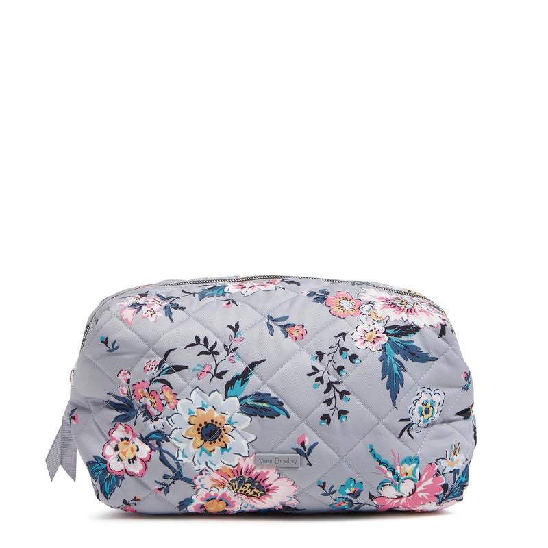 Vera Bradley Women's Performance Twill Large Cosmetic Makeup Organizer Bag Parisian Bouquet One Size