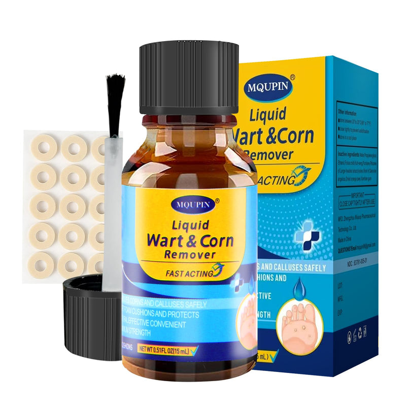 [Australia] - MQFORU Corn Remover, Corn Removers for Toes, Callus Remover for Fast-Acting Foot Care - Plantar and Common Callus Remover 15ML (0.51 oz 15 pcs Pads) 