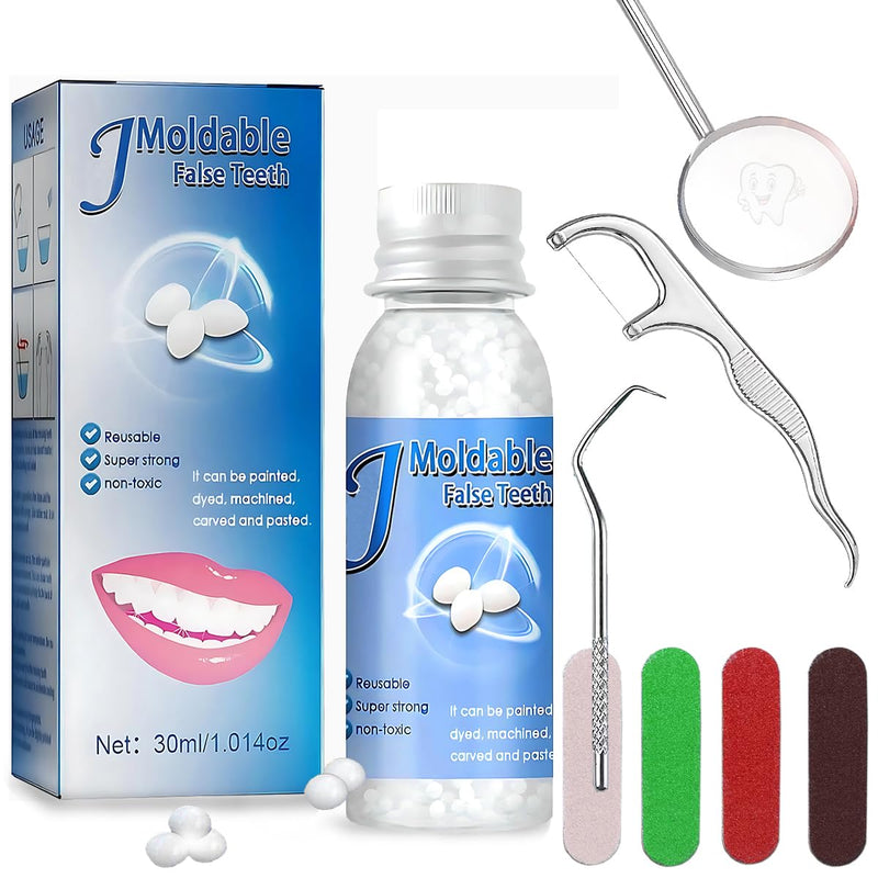 [Australia] - Provision Tooth Provision Repair Kit, 4 Types of Auxiliary molding Tools" Thermal Beads for Filling Fix The Missing and Broken Fake Tooth or DIY, Custom Grips, Handles and knobs, Model Making, protot 