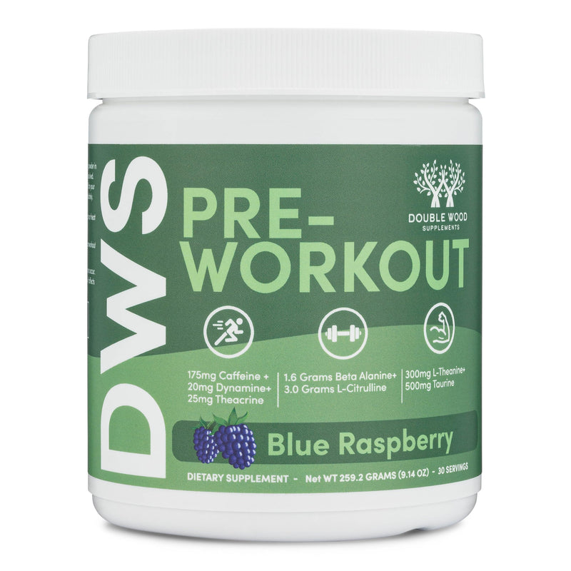 Pre-Workout Powder, 175mg Caffeine, Smooth Energy, No Crash, 30 Servings | Pre-Workout Supplement, 175mg Caffeine, Beta Alanine + L-Citrulline for Pump, 300mg L-Theanine, No Blends, Blue Raspberry