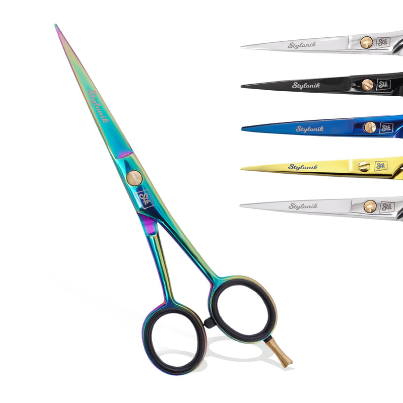 Hair Cutting Scissors-Professional Hairdressing Scissors for Women,Men,Hair Stylists,Salon,Barber- 6.5-Inch Stainless Steel Hair Scissors with Finger Rest (Classic Scissor Multi Titanium) Classic Scissor Multi Titanium