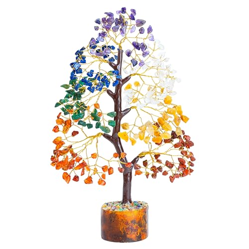 ZAICUS 7 Chakra Tree of Life Gift for Women Crystal Tree Natural Stone 1 Seven Chakra Tree