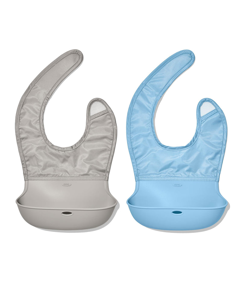[Australia] - OXO Tot Roll-Up Bib - 2 Pack - Drizzle and Dusk Drizzle/Dusk 