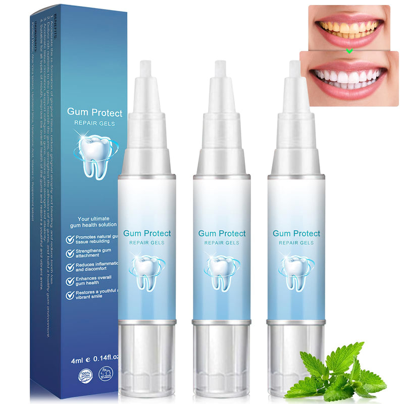 [Australia] - Neslemy Gum Gel,Neslemy Gum Shield Therapy Gel,Teeth Whitening Gum Instant Soothing Gel,Dentizen Gum Therapy Gel,Instant Tooth Whitening Pens for Oral Care (3PCS) 