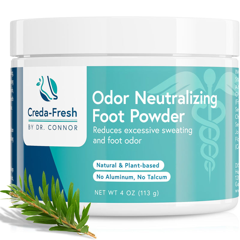 Foot Lotion to Powder for Excessive Sweating - Plant Based Foot Powder for Smelly Feet - Foot Odor Eliminator & Foot Lotion for Dry Feet - 4oz Unscented