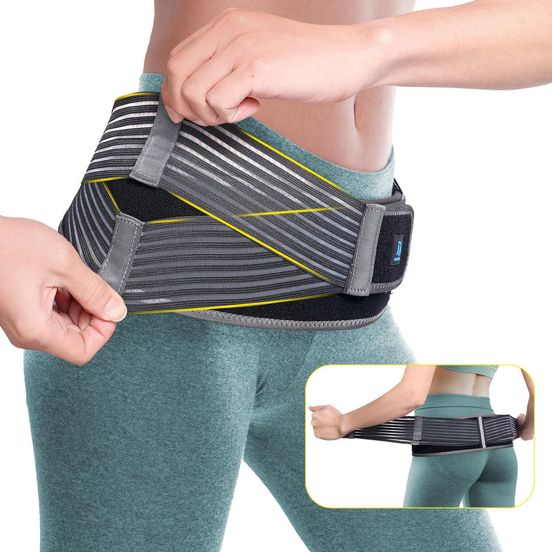[Australia] - Sacroiliac Hip Belt, Si Joint Belt Support for Women Men, Alleviates Sciatic, Pelvic, Lumbar, Leg and Sacral Nerve Pain, Adjustable Diamond Compression Trochanter Belt Brace-M M 