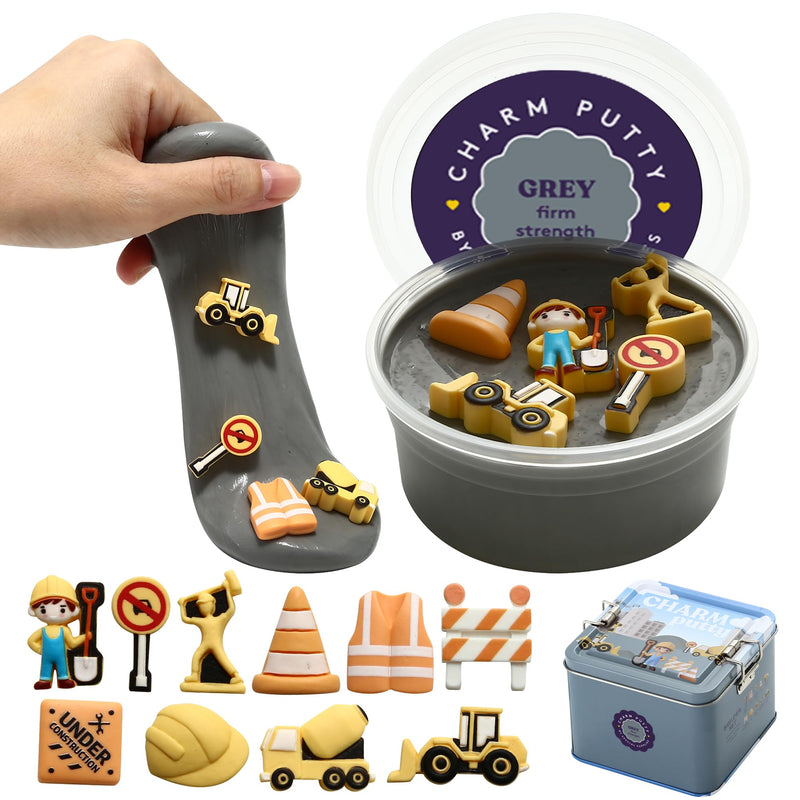 [Australia] - Special Supplies Sensory Therapy Putty for Kids and Adults with Cute Charms, Resistive Hand Exercise Stress Relief Therapy Putty (Construction) Construction 