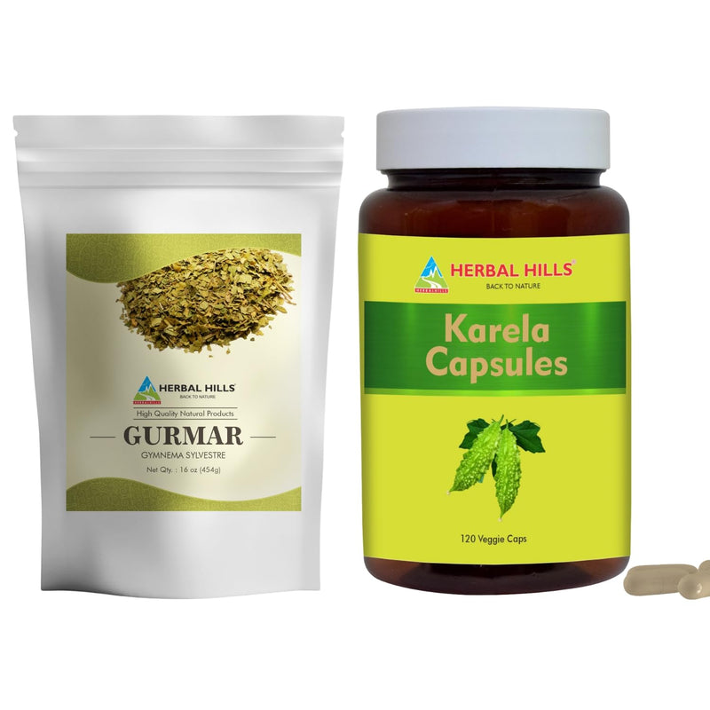 [Australia] - Gurmar Tea Powder and Karela Capsules Pack of 2 Combo 