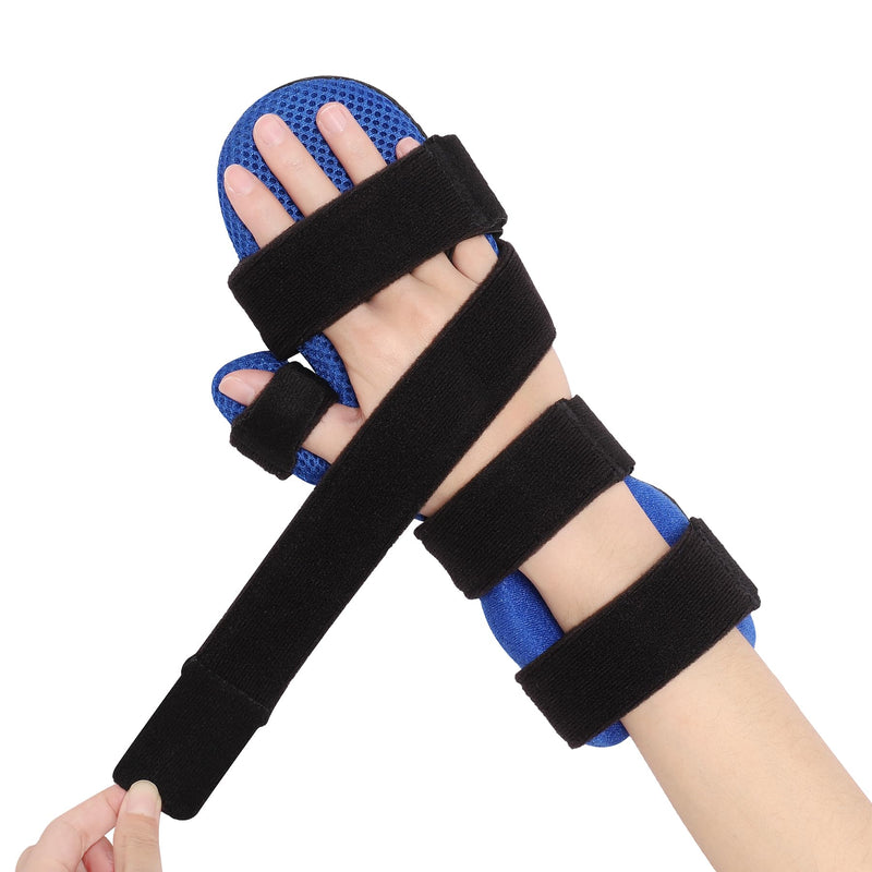 [Australia] - Resting Hand Splint, Night Sleeping Carpal Tunnel Wrist & Finger Splint, Stroke Hand Brace with Finger Support for Finger Contractures, Tendonitis, Arthritis, Fits Left and Right Hands, L Version 3 updated MESH Mesh-L 