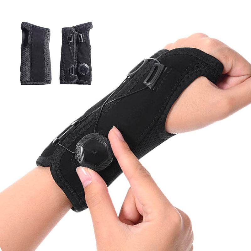 [Australia] - Adjustable Wrist Brace-Precision BOA Closure System Night Sleep Support Brace,Suitable for Men and Women with Wrist Sprains, Tendonitis, Arthritis, and Wrist Pain(Black-Right Hand-1 Count) 