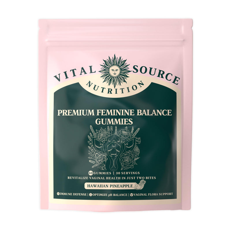 [Australia] - Vital Source Nutrition - Premium Feminine Balance Gummies - for Women‚Äôs Health & Wellness - Immune Support - Vegan, Gluten-Free - Hawaiian Pineapple - 60 Gummies - 30 Servings 