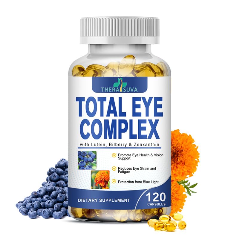 Advanced Eye Health Supplement with Lutein, Zeaxanthin, Bilberry & Citrus Bioflavonoids - Vision Support for Macular Health, Dry Eyes & Overall Eye Wellness - 120 Softgels, 2 Month Supply