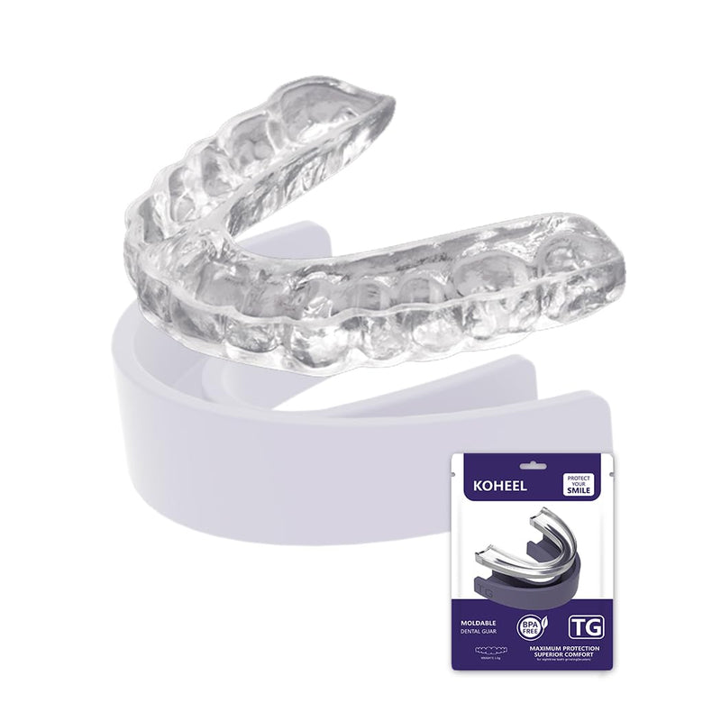 KOHEEL TG Mouth Guard for Teeth Grinding and Clenching, Dental Guard That Easy to Use & Perfect Fit, Stops Bruxism Night Guard (5 Guards) 5 Guards