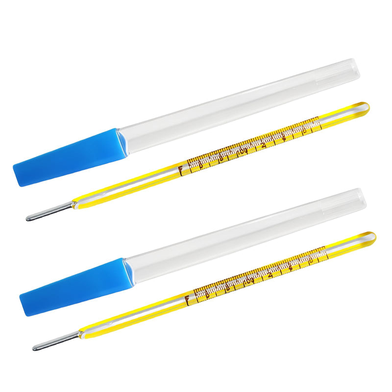 [Australia] - ℃&℉ Oral Thermometer for Adults and Kids 2PCS - Glass Rectal Thermometer for Baby - Basal Body Thermometer - Non Infrared Digital Thermometer - Accurate Easy Reading by HARIKA LIFE 