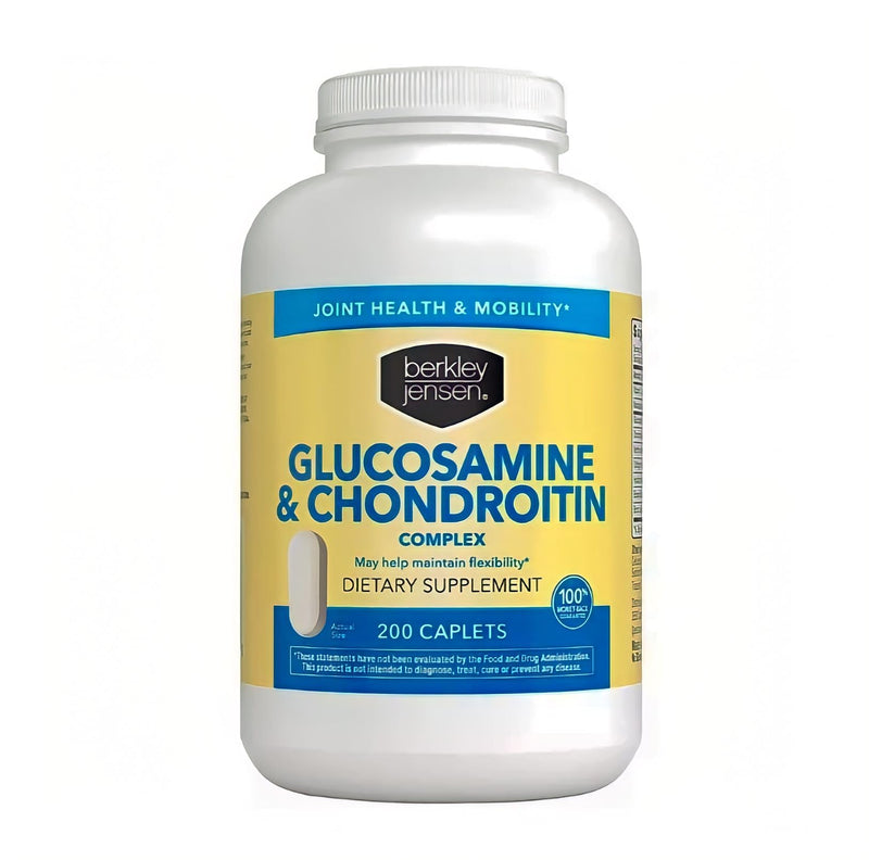 [Australia] - Berkley Jensen Glucosamine Chondroitin MSM Boswellia Complex - Triple Strength Advanced Dietary Supplement for Joints, Ligaments, Tendons, Bones, Connective Tissue Support, 200 Caplets (Pack of 1) 