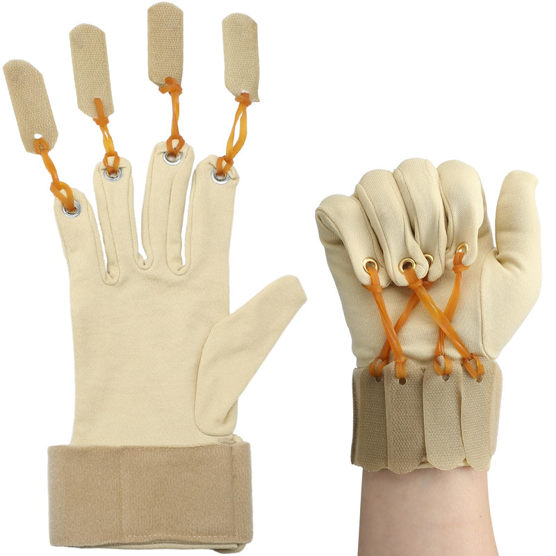 [Australia] - Traction Exercise Right Hand Glove Finger Flexion Glove Deluxe Traction Glove Handed Exercise Glove for Increasing Strength Flexion of Joints and Fingers, Small/Medium 