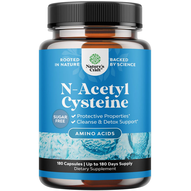[Australia] - NAC Supplement N-Acetyl Cysteine 600mg - Potent Vegan High Absorption NAC 600 mg Capsules Glutathione Precursor for Liver Cleanse Detox & Repair plus Lung Health and Immunity Support (180ct) 180 Count (Pack of 1) 