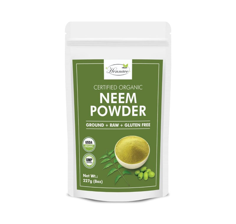 [Australia] - Organic Neem Powder| Ayurvedic Herb for Skin and Hair | Resealable Zip Lock Pouch | USDA Organic| Pure & Natural Neem Powder for Drinking| Dried Neem Leaves Powder| 227 Grams (8 OZ) 8.01 Ounce (Pack of 1) 