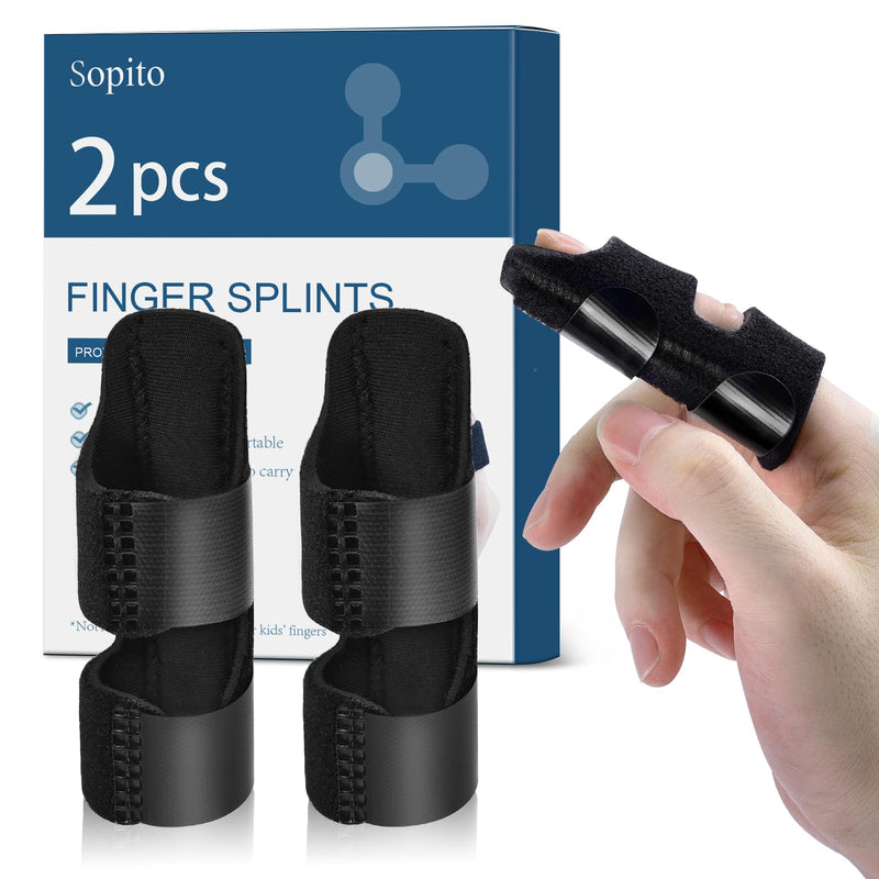 [Australia] - Finger Splints, 2pcs Finger Support Brace Finger Stabilizer for Broken Fingers Straightening Arthritis Knuckle Immobilization 