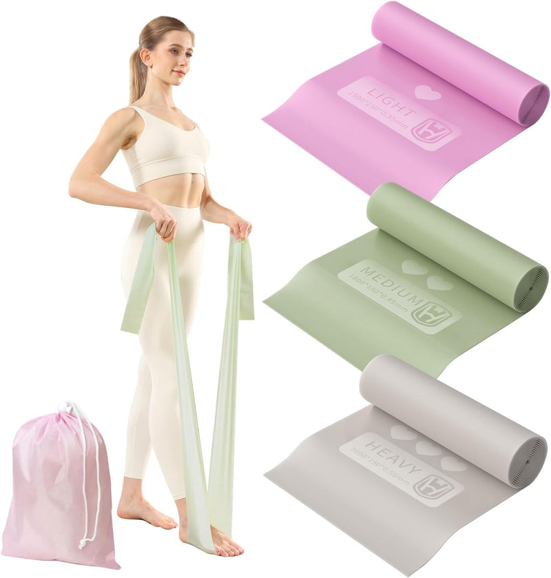 [Australia] - Resistance Bands for Working Out, Exercise Bands, Resistance Band for Physical Therapy, Stretch Bands for Pilates, Rehab, Stretch, Strength Training and Yoga Starter Set 