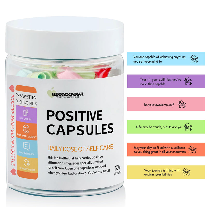 [Australia] - Positive Messages in a Bottle (60+ Positive Affirmations),Self Care Gifts for Women Men Stress Relief Get Well Soon,Self Care Kit Pre-Written Daily Messages for Relaxation,Inspiration 