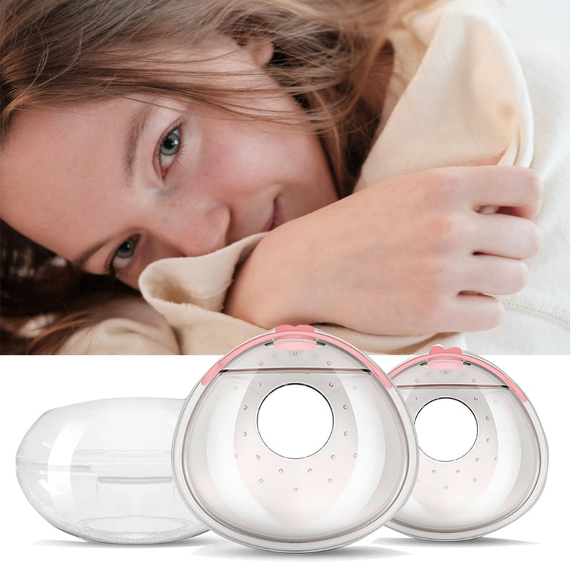 [Australia] - Breast Shells Milk Collector, with a Storage Organizer Box for Breastfeeding Nursing Mum, Collect Leaking Breastmilk,Reusable Silicon Pads, Soft and Skin-Friendly, Easy to Wear,Protect Sore Nipples breast shell with a case 