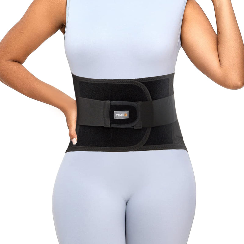 Postpartum Belly Band - Abdominal Binder Post Surgery Tummy Tuck Belt for Women Men, Back Brace for Lower Back Pain Women Lower Back Support (M-XXL, Black) Large