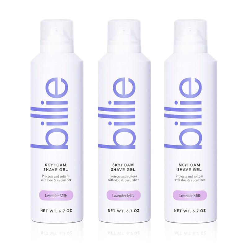 [Australia] - Billie SkyFoam Shave Gel - Lavender Milk Scent - Water-activated Foam - Made With Aloe & Cucumber - For A Close, Smooth Shave - 6.7 fl oz, 3-pack 6.7 Ounce (Pack of 3) 