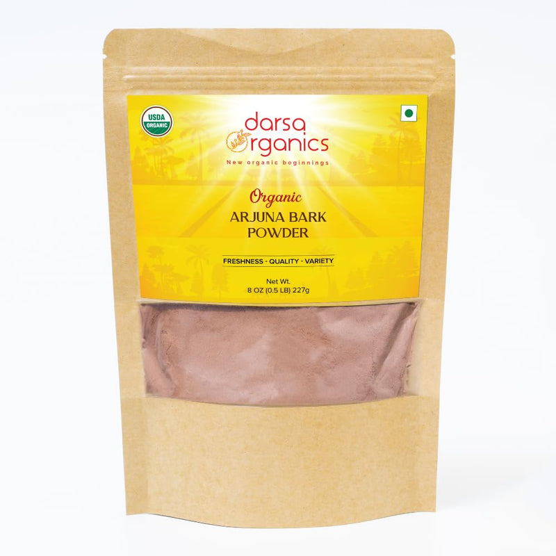 [Australia] - Arjuna Powder, 8 oz - USDA Organic Terminalia Arjuna for Cardiovascular Support, Heart Health and Blood Pressure Maintenance, Arjuna Bark Powder, Non-GMO, Gluten-Free, Kosher 