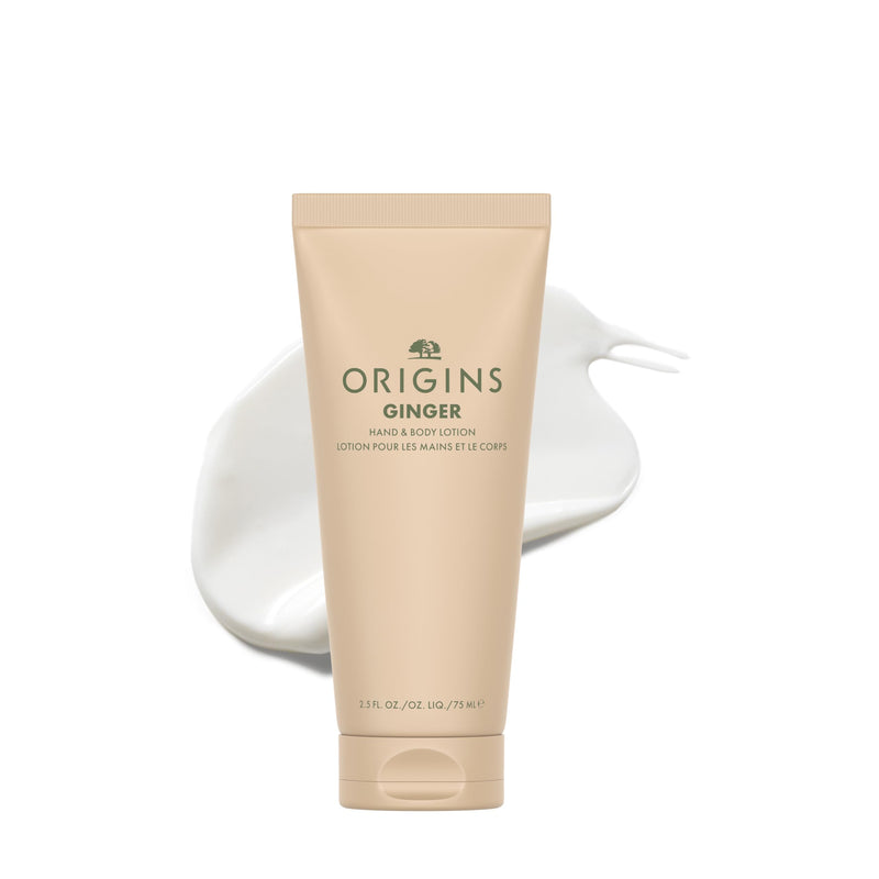 Origins Ginger Hand & Body Lotion for Dry Skin | Hydrates & Softens | With Vitamin E & Aloe Vera 2.5 Fl Oz - Mini Travel Size