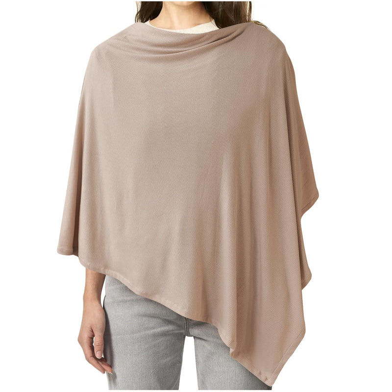 [Australia] - Konssy Knit Nursing Cover for Breastfeeding, 360 Full Privacy Breathable Breastfeeding Cover, Multi-use Carseat Canopy(Clay) Clay 