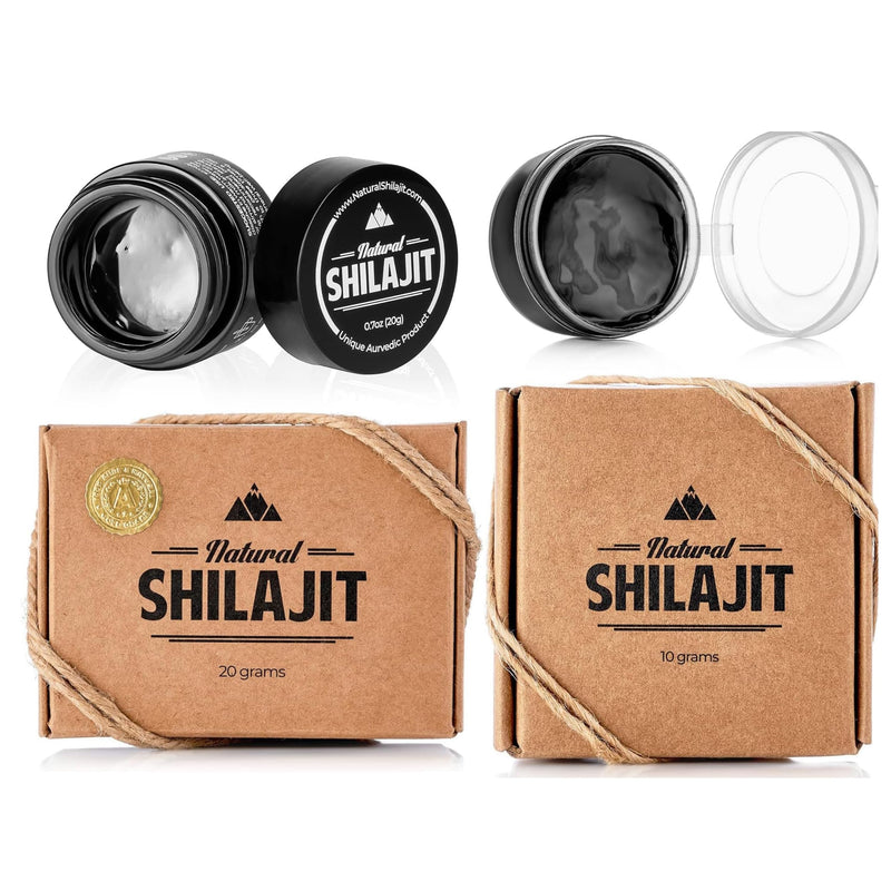 [Australia] - NATURAL SHILAJIT Resin - Shilajit Supplement with Fulvic Acid & Trace Minerals, Plant Based Nutrients for Energy, Immune Support & Vitality - 20 Gram & 10 Gram 