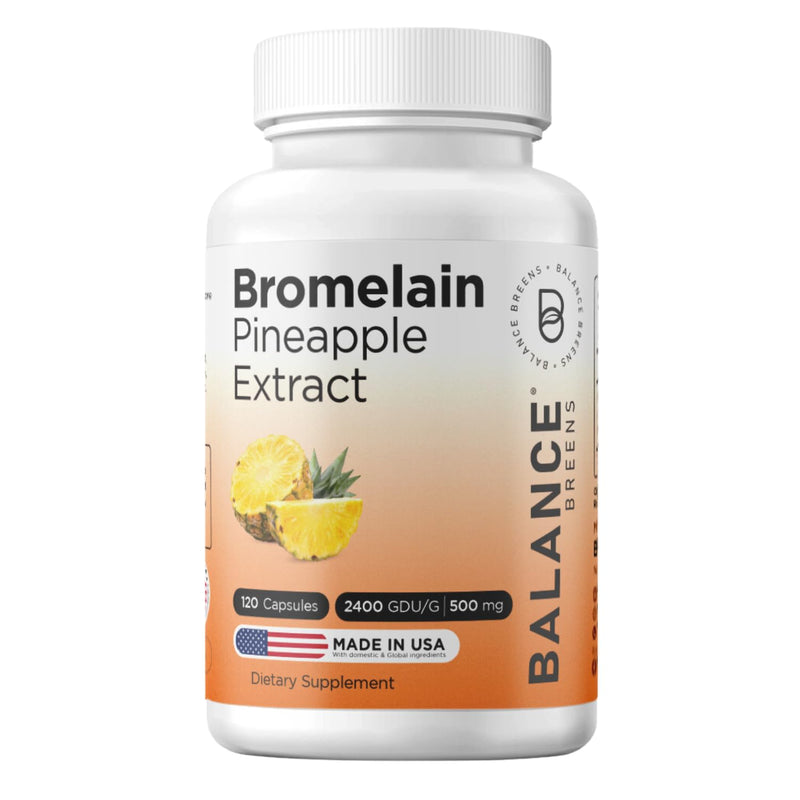 [Australia] - Balancebreens Bromelain 500mg, 120 Capsules - Pineapple Extract Digestive Enzyme, Supports Digestion and Joint Health Supplement 120 Count (Pack of 1) 