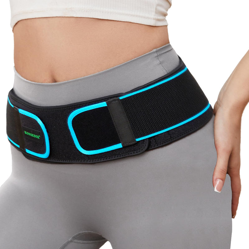 [Australia] - Sacroiliac SI Joint Hip Belt,Lower Back Support Brace for Men and Women,Pregnant Pelvic Trochanter Support Belt,Sciatica Pelvis Lumbar Hip Pain Relief(Black, Large) Black 