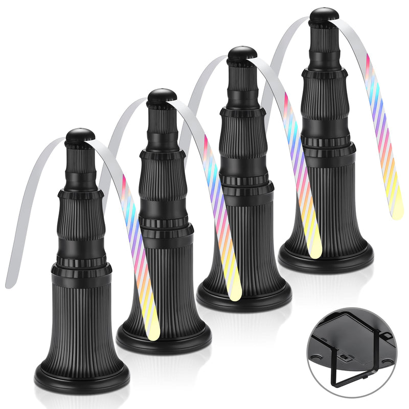 [Australia] - Fly Fans for Tables, Fly Fan Outdoor Indoor Keep Flies Away, Portable Table Top Fly Fan Fly Spinner with Holographic Blades, Fly Deterrent for Picnic, Restaurant, Party, Home, BBQ (4 Pack) 4 Pack-Candlestick Shape 